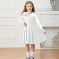 thumbnail image 1 of Robes pour Préadolescente à Manches Longues, Évasées à Étages, Coupe Trapèze, Robes Soleil, Robe Chic, Robe Blanche, Robe de Mariage pour Filles, 1 of 8