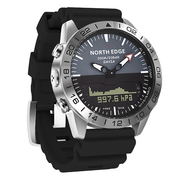 Graflsoa GAVIA Multifunctional Diving Watch with Silicone Strap, 200M Waterproof, Sports Tracker, Outdoor Helper, and Elegant Design - Perfect Gift for Men and Women