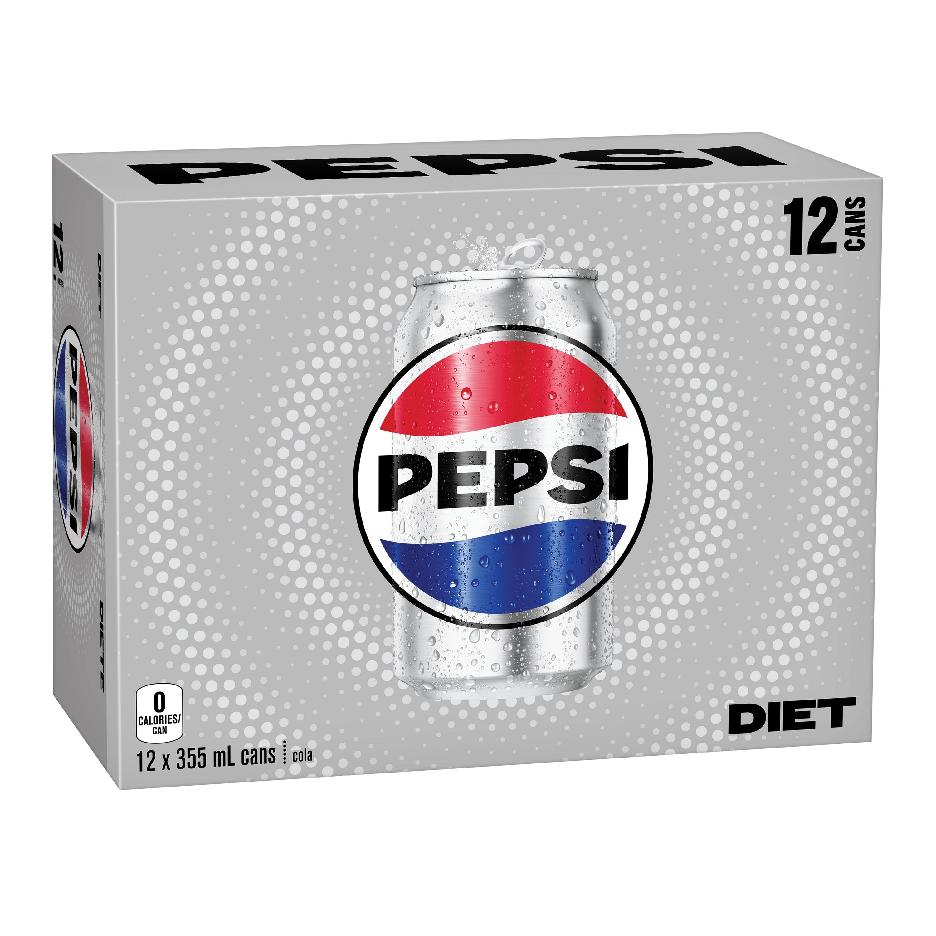 Pepsi Diet Cola 355ml Cans, pack of 12