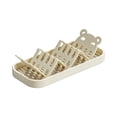 thumbnail image 2 of CaiYueKe Soap Dish Organizer with Drain, Bathroom Kitchen Sink Storage Rack, Plastic Soap Holder Tray for Soap Sponge Scrubber, Bear Ear Design Countertop Organizer, 2 of 7