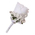 thumbnail image 1 of fastboy 1/2/3/5 Skin-friendly Buttonhole Flowers Lifelike Color And Good Texture Safe Brooches Flowers Graduation White 1 Pc, 1 of 6