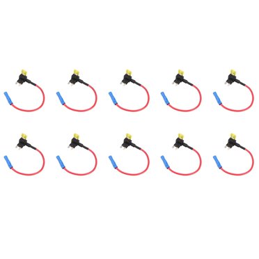 Adaptateur de Fusible à Lame 10x 2 Inserts Compatible avec Fusibles Automobiles Att Mini Profil Bas
