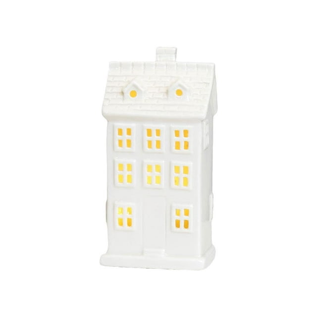 HLONK Ceramic Christmas Village Set LED Christmas Village Houses νυ фα π( ;☆ {✨ αб }ο U9V0