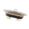 thumbnail image 3 of Buffet Dish Tray with Stand Casserole Tray for Wedding Birthday Entertaining black, 3 of 8