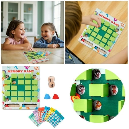 Matching Memory Game For Kids Wooden Board Game Travel Toys Educational Activity Toddler Birthday Learning Toy