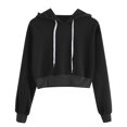 thumbnail image 1 of Ketyyh-chn99 Chandail à Col Rond pour Femmes, Blouse Mode Ample à Manches Longues, T-Shirt Côtelé Extensible à Col Rond, Ajusté, Décontracté, Basique, Hauts, Noir, G, 1 of 5