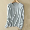 thumbnail image 3 of AherBiu Womens Long Sleeve Tops Basic Layer Top Tees Shirt Solid Color Crewneck Comfy Blouse, 3 of 3