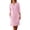 Pink, variant on LOVZFMLL Summer Dresses for Women Button Up Shift T-Shirt Dresses with Pockets Casual Solid Round Neck Knee Length Dress Pink M