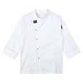 thumbnail image 4 of Aislor Unisex Short Sleeve/Long Sleeve Chef Coat Jacket Kitchen Uniform Restaurant Hotel Cook Jacket White Long Sleeve XL, 4 of 7