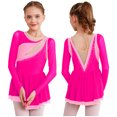 thumbnail image 1 of Miaeowve Robe de Patinage Artistique pour Filles, Robe Justaucorps de Ballet de Patinage à Roulettes, Costume de Performance de Danse, Rose Vif 10, 1 of 6
