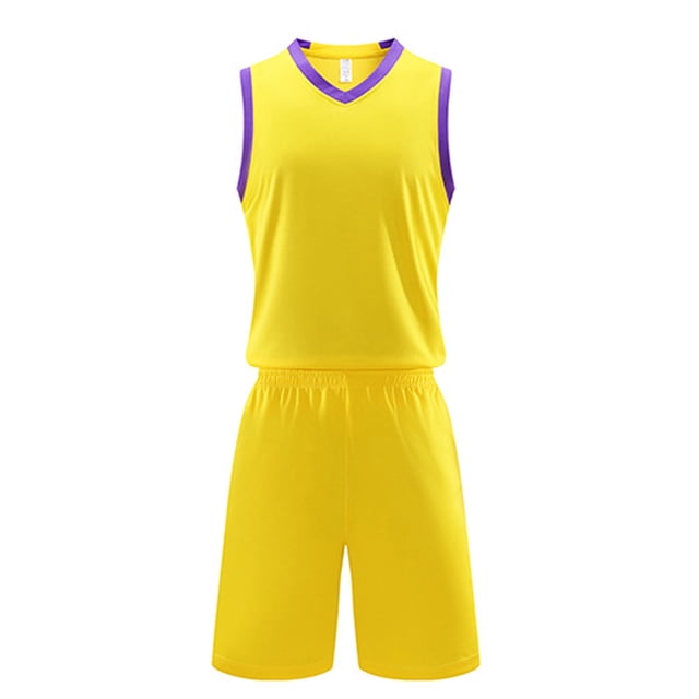 WEIYLL Ensembles de Tenue pour Filles Soccer Soccer Entraînement Équipe 2 Pcs Survêtement Sport Entraînement Mise en Forme Jaune Rentrée des Classes Tenues d'Automne Taille 9-10 Ans