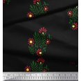 thumbnail image 2 of Soimoi Poly Georgette Fabric Leaves & Floral Block Fabric Prints by Yard 52 Inch Wide, 2 of 3