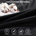 thumbnail image 4 of PiccoCasa 2 Pcs 100% Cotton Ruffled Pillowcases Soft with Envelope Black Standard, 4 of 7