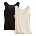thumbnail image 1 of Pyjama pour Femmes, Mode Femmes Dames Débardeur Uni à Encolure en U Hauts de Pyjama 3 Pcs Hauts de Bas, Cadeaux pour Femmes, m, 1 of 3