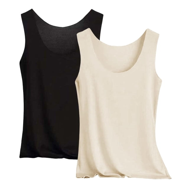 Pyjama pour Femmes, Mode Femmes Dames Débardeur Uni à Encolure en U Hauts de Pyjama 3 Pcs Hauts de Bas, Cadeaux pour Femmes, m
