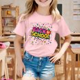 thumbnail image 2 of LUOGENLI T-Shirt pour Filles Enfants École Rentrée des Classes Imprimé Décontracté Manches Courtes Haut T-Shirt Maxi Chemises pour Filles 2025 Fente 3-4 Ans, 2 of 7