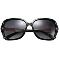 thumbnail image 2 of FEISEDY Polarized Women Square Sunglasses Sparkling Composite Shiny Frame B2289, 2 of 5