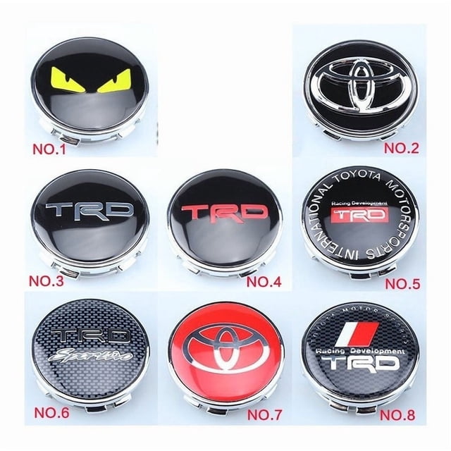 Roue à Calotte Centrale 56 mm 62 mm Ensemble de 4 Pcs Emblème Toyota