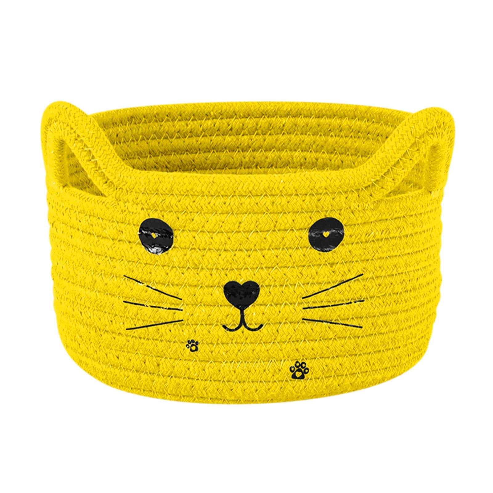 HOARBOEG Cat Basket Storage Woven Basket Organizer with Ears Decorative ...