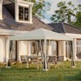 thumbnail image 2 of Outsunny 10' x 10' Pop Up Canopy Tent Gazebo with Removable Mesh Sidewall, 2 of 10