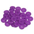 thumbnail image 1 of Unique Bargains Boutons de Couture Ronds en Résine Violette à 4 Trous (Lot de 100), 1 of 5
