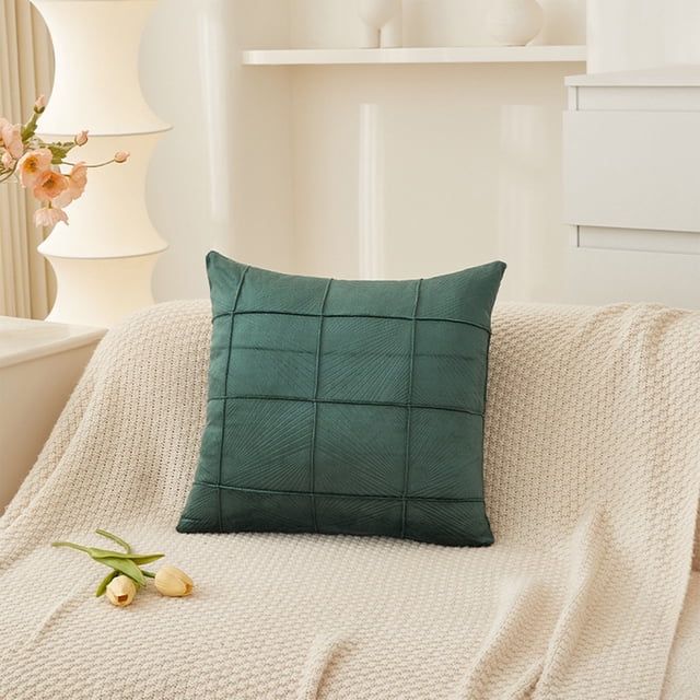 Brushed Pillowcase Line Back Cushion Pillow Case For Sofa Bedroom