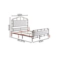 thumbnail image 2 of TOYTEXX King Size Metal Bed Frame with Tufted White Boucle Headboard, Wooden Slats, No Box Spring Needed, 2 of 5