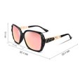 thumbnail image 2 of FEISEDY Polarized Women Square Sunglasses Sparkling Composite Shiny Frame B2289, 2 of 6