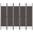 thumbnail image 1 of vidaXL 5-Panel Room Divider Anthracite 200x180 cm, 1 of 4