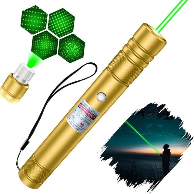 CHUANK Long Range Green Laser Pointer High Power Material Upgrade Laser Pointer Pen?2000 Metres Green Lazer Pointer Rechargeable for Hiking Cat Laser Toy Laser Pointer Rechargeable