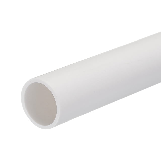 Unique Bargains PVC Rigid Round Pipe 21mm ID 25mm OD 20cm/8' Length White High Impact for Water Pipe, Crafts, Cable Sleeves