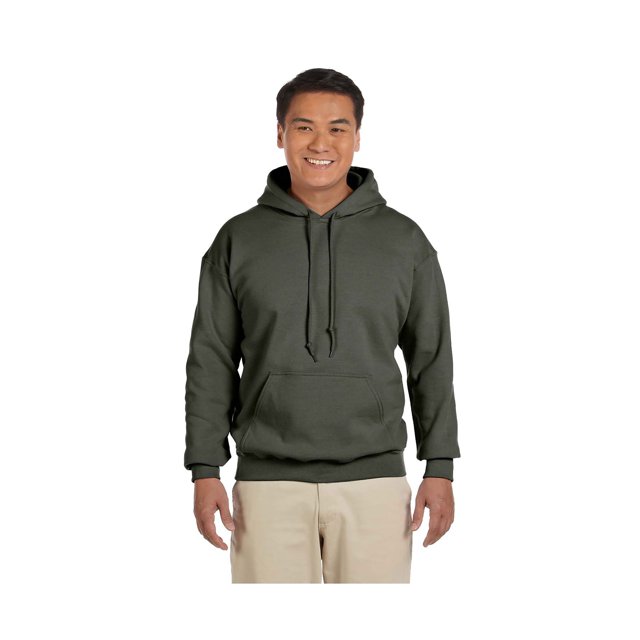 Gildan Men's Rib Knit Pouch Pocket Hooded Sweatshirt, Style G18500