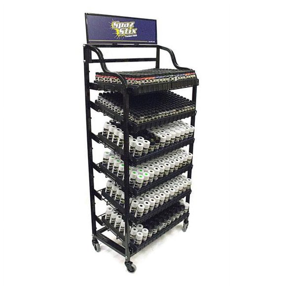 Spaz Stix SZXSMRACK23 Counter Top Display - Holds 36 Airbrush & 36 Aerosol
