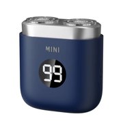 braveheart Portable Electric Shaver For Men Mini Shaver With Stainless Rotating Blade Removing Leg Hair Beard blue