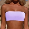 thumbnail image 4 of Tube Tops Wardrobe Bandeau Swim Top for Women Removable Shoulder Strap Strapless Bikini Top with Versatile, 4 of 7
