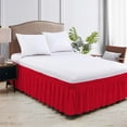 thumbnail image 2 of Jupe de Lit 18 Pouces Pouces / Style Enveloppant Taille Très Grand Texas / en Microfibre / Rouge Sang, 2 of 6