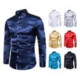 thumbnail image 2 of maskred Long Sleeve Tops For Men - Functional Anti-wrinkle Sustainable And Chic Good Cut For Normal Body Casual Work Shirt yellow M, 2 of 6