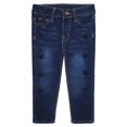 thumbnail image 1 of KIDSCOOL SPACE Little Girls Boys Jeans,Elastic Band Inside Straight Fit Stretchy Soft Denim Pants,6-7 Years, 1 of 6