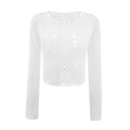 thumbnail image 4 of FhsagQ Chemise de Nuit et Chemise de Nuit pour Femmes, Nouvelle Tenue de Plage pour Dames avec Col Rond Ample et Manches Ajourées, Robe de Plage pour Femmes, Robe de Plage pour Femmes Blanche m, 4 of 5