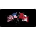 thumbnail image 1 of USA / Canada Crossed Flags Photo License Plate  Free Personalization on this Plate, 1 of 2