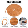 thumbnail image 3 of Unique Bargains Car Door Edge Guard 16.4ft U Shape Rubber Edge Trim Seal Strip Protector Universal PVC Iron Orange, 3 of 7
