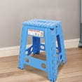 thumbnail image 2 of Fyydes Foldable Stool,Portable Living Plastic Dots Folding Step Stool Anti-slip Foldable Adults Chair, Plastic Stool, 2 of 9