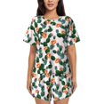thumbnail image 1 of Lsque Cactus Ensemble de Pyjama à Manches Courtes pour Femmes - Ensemble de 2 Pcs Doux et Léger - Moyen, 1 of 6