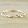 thumbnail image 1 of Sterling Silver Stack Twisted Ring Twist Ring Stackable Diamond Rings Wedding Party Women Fashion Ring(Golden,8), 1 of 1