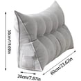 thumbnail image 3 of WHEANG Triangular Headrest For Double Beds Backrest With Detachable Cover Ergonomic Long Pillow Backrest Suitable For Dormitory Beds Sofas Single Beds Bunk Beds (24x20 Inch）, 3 of 5