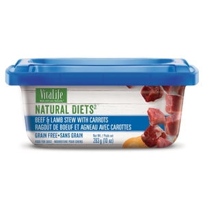 VitaLife Natural Diets Dog Food Beef & Lamb Stew with Carrots