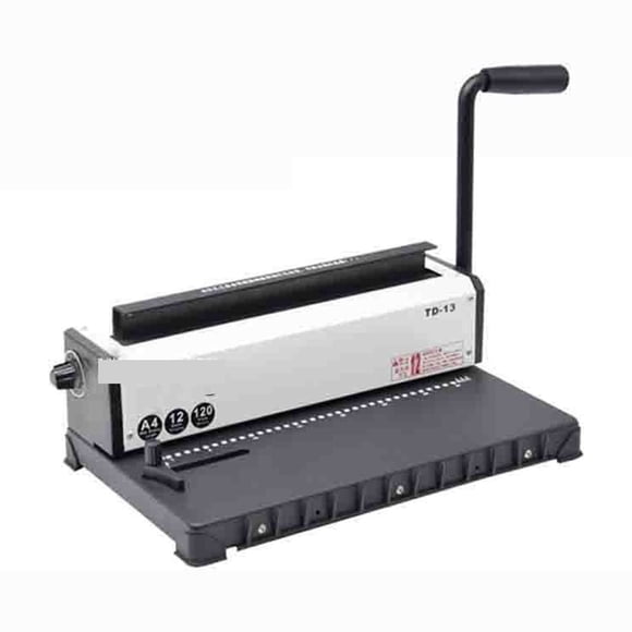 TD-13 Double-coil Iron Ring Punch Binding Machine 34 Holes Desk Calendar Pressure Ring Binding Hole Puncher 4 * 4mm ,Pinpoint Punching