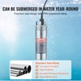 thumbnail image 4 of VEVOR Solar Water Pump, 12V DC 120W Submersible Deep Well Pump, Max Flow 3.2 GPM, Max Head 230 ft, Max Submersion 98.4 ft, Solar Powered Water Pump for Well, Farm Ranch Irrigation, Livestock Drinking, 4 of 9