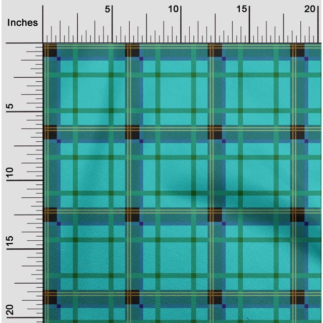 oneOone Silk Tabby Fabric Tartan Check Print Fabric By Yard 42 Inch Wide