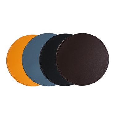 Rustic Dining Accents, Faux Leather Placemats Heat Resistant Non-Slip for Graceful Table Settings (Set Of 4)